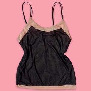 Black Mesh Cami Top